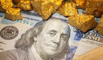 mound gold and dollar bill