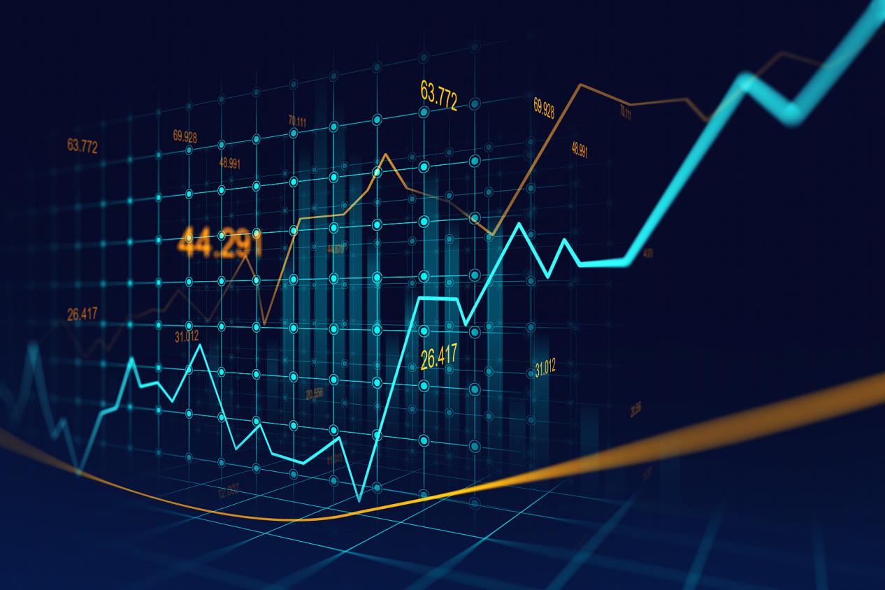 未来的全球网络概念适合世界金融技术经济趋势